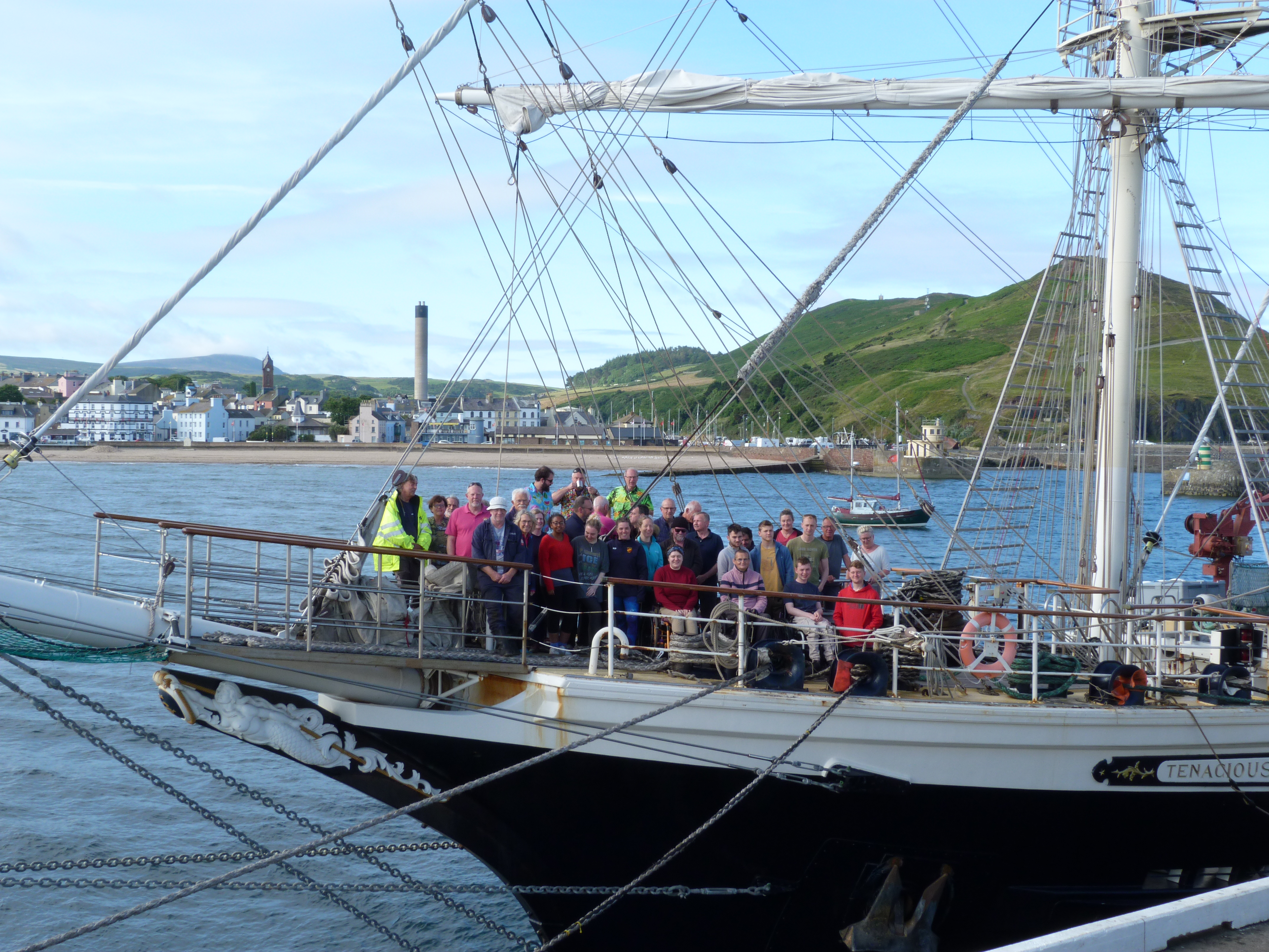 The Wheels for Tenacious voyage crew aboard SV Tenacious, July 2022